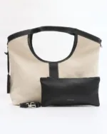 Leather Twist Lumen Large Canvas & Leather Bag
