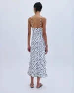 Combos Παρεό Midi με Print Καρδιές & Βολάν Ασπρόμαυρο
