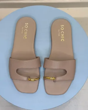 So Chic by VSK Flat Σανδάλι Matilda Μπεζ So Chic by VSK Flat Σανδάλι Matilda Μπεζ