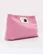 Leather Twist Ροζ Δερμάτινη Clutch Got her