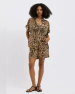 Dolce Domenica Wilda Leopard Satin Shirt