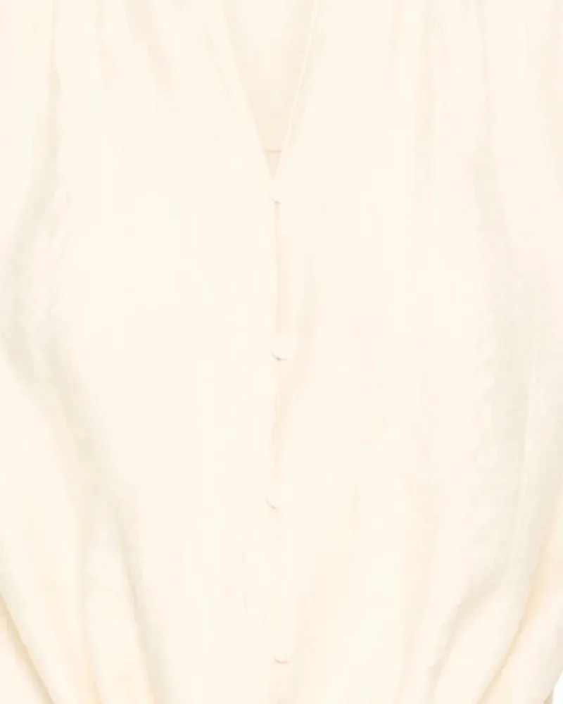 Ichi Αμάνικο crop πουκάμισο εκρού
