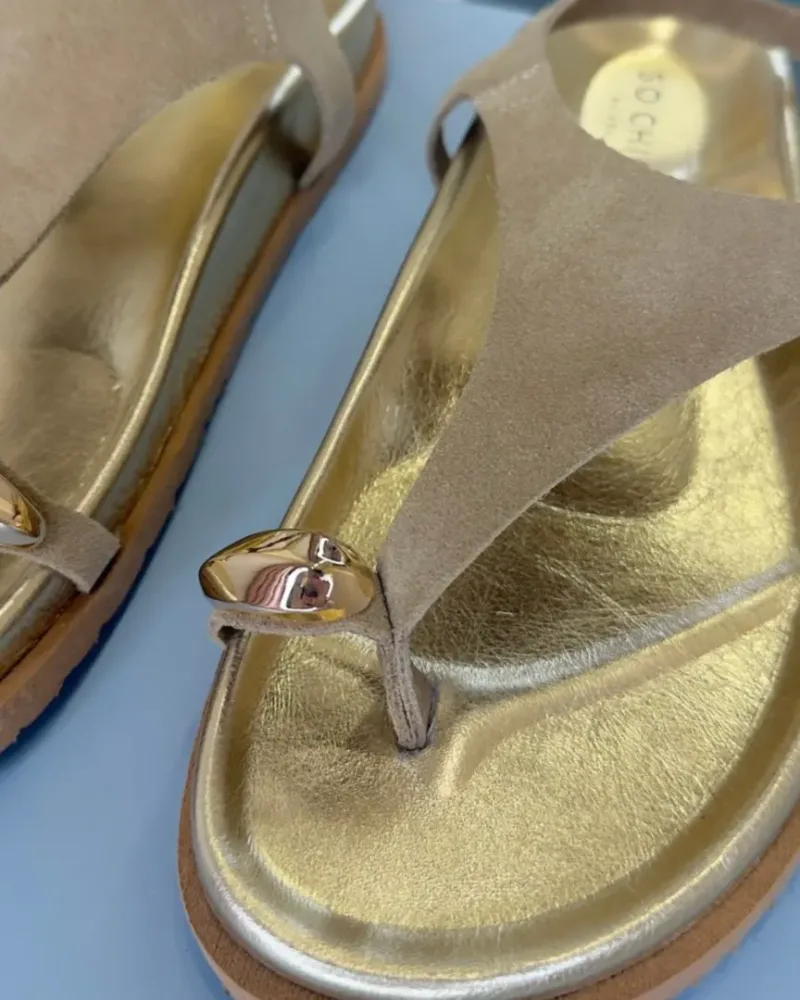 So Chic Δερμάτινα Flat Σανδάλια Reina