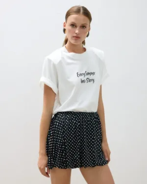 Combos Λευκό T-Shirt με Βάτες Combos Λευκό T-Shirt με Βάτες