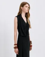 Dolce Domenica Μαύρο Μάξι Jersey Φόρεμα
