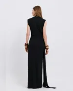 Dolce Domenica Μαύρο Μάξι Jersey Φόρεμα