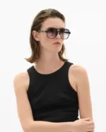 In Wear Oversized Square Γυαλιά Ηλίου Μαύρα
