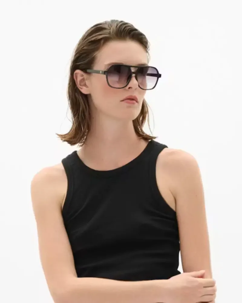 In Wear Oversized Square Γυαλιά Ηλίου Μαύρα