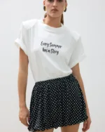 Combos Λευκό T-Shirt με Βάτες