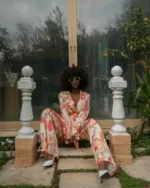 IRAIDA Goldray Yellow Satin Co-Ord Set